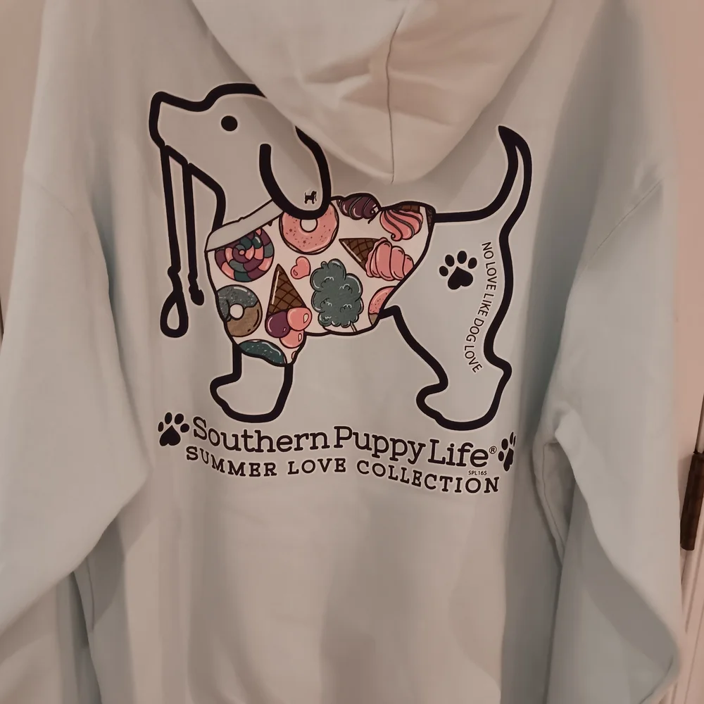 Southern Puppy Life Light Blue Graphic Hoodie - Summer Love Collection - Picture 2 of 6